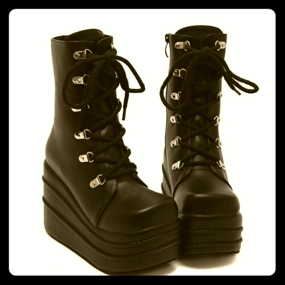 Gothic platform boots. 100$